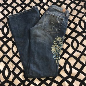 Guess jeans with vintage flower design size 27